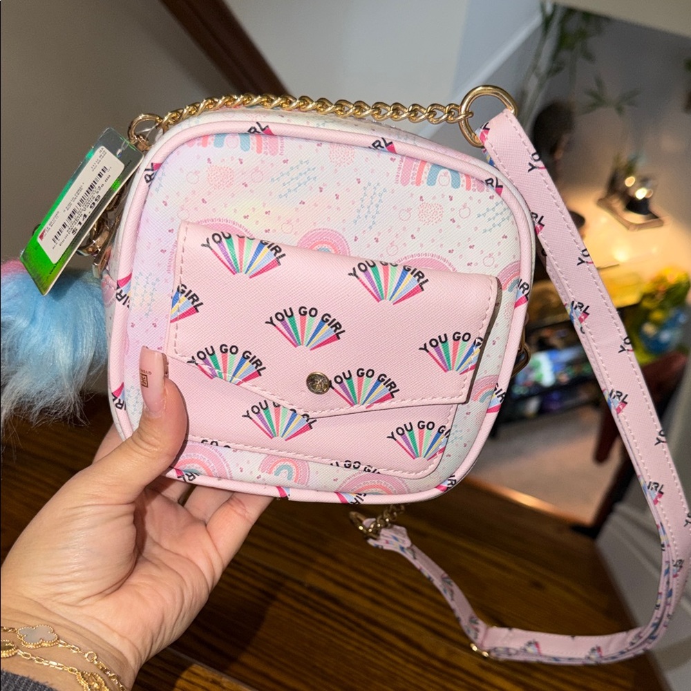 3 girl Kids' Pink and Silver Sparkle Bunny Bags - Picture 6 of 10